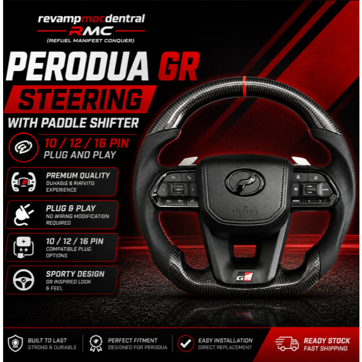 Perodua GR steering with paddle shifter