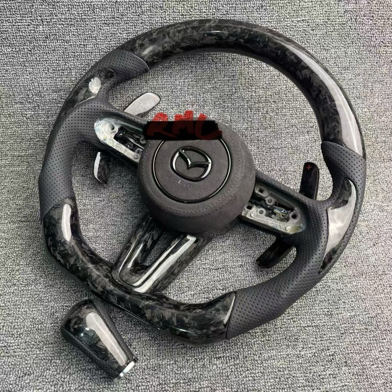 Mazda 6 Carbon Steering Plug And Play Mazda accessories Forgecarbon paddle shift