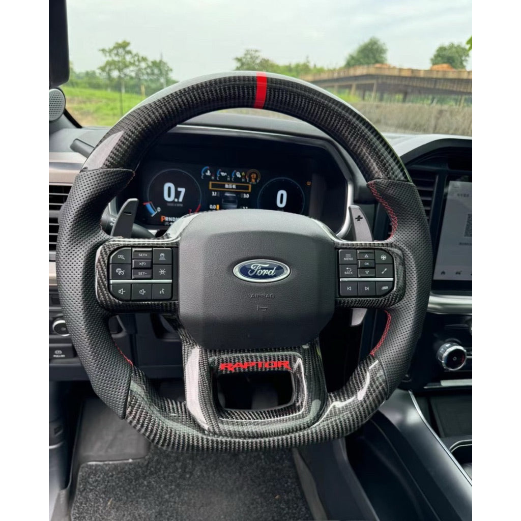 Ford Ranger Raptor Carbon Fiber Steering Wheel | Ford Ranger Steering Wheel Upgrade | Raptor Style Carbon Steering | Old
