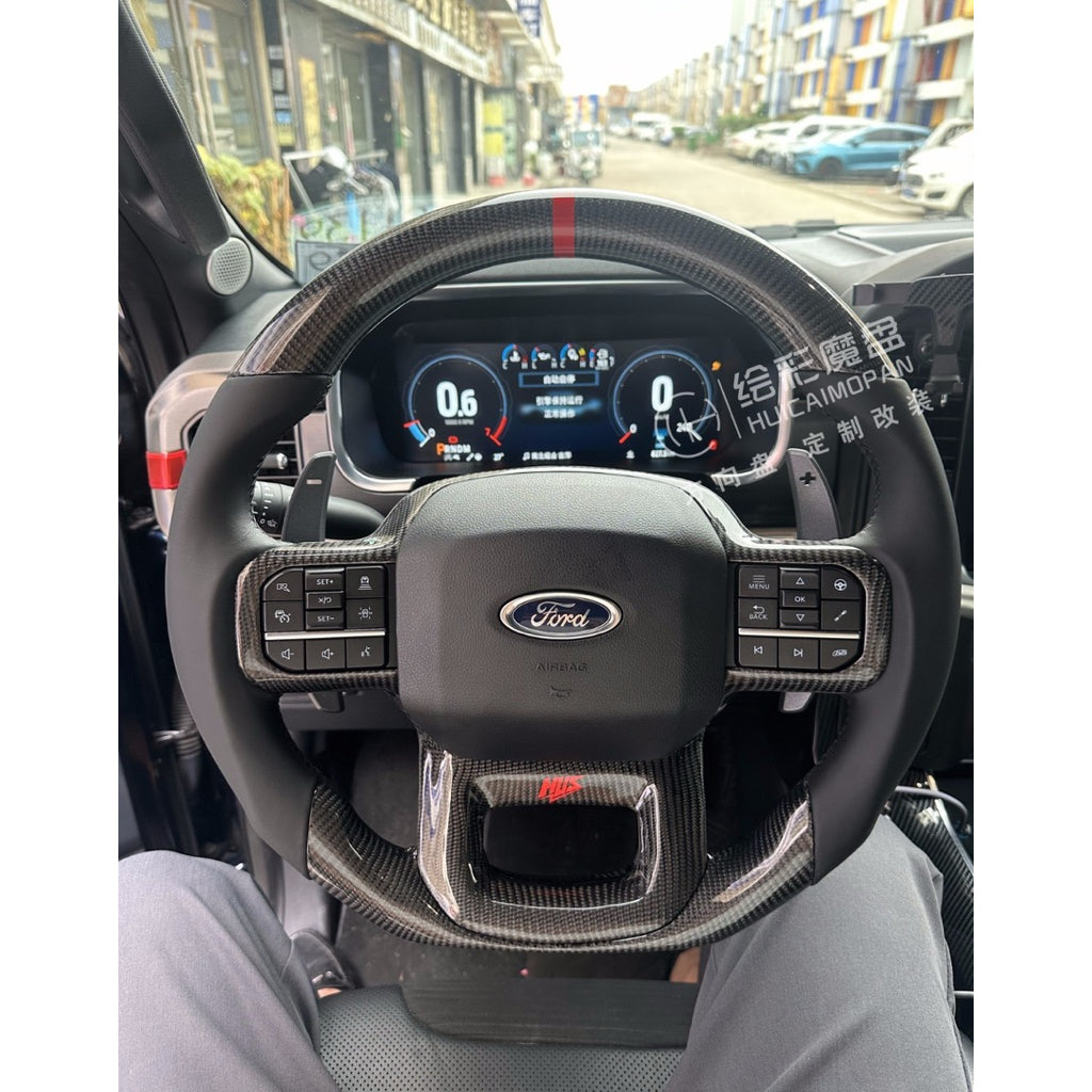 Ford Ranger Raptor Carbon Fiber Steering Wheel | Ford Ranger Steering Wheel Upgrade | Raptor Style Carbon Steering | Old