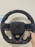 TOYOTA PINK FORGE CARBON GR STEERING -ALCANTARA AIRBAG COVER