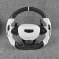 PROTON S70/X50 SAMURAI WHITE CARBON STEERING WITH CARBON PADDLE SHIFTER