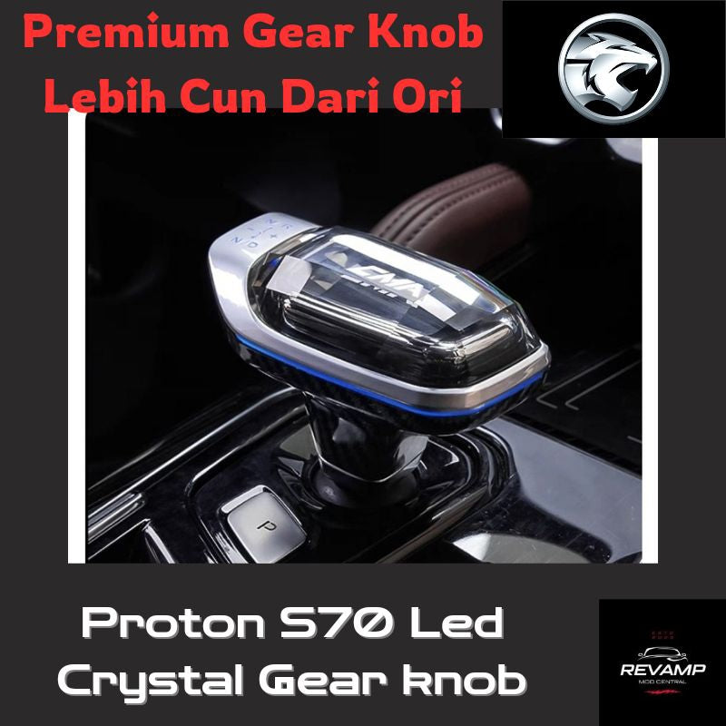 🟢Proton S70 X50 X70 LED CRYSTAL GEAR KNOB