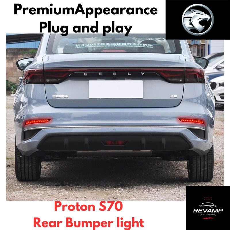 Proton S70 rear bumper running light Foglamp Plug and Play Car lamp accessories bodykit proton s70