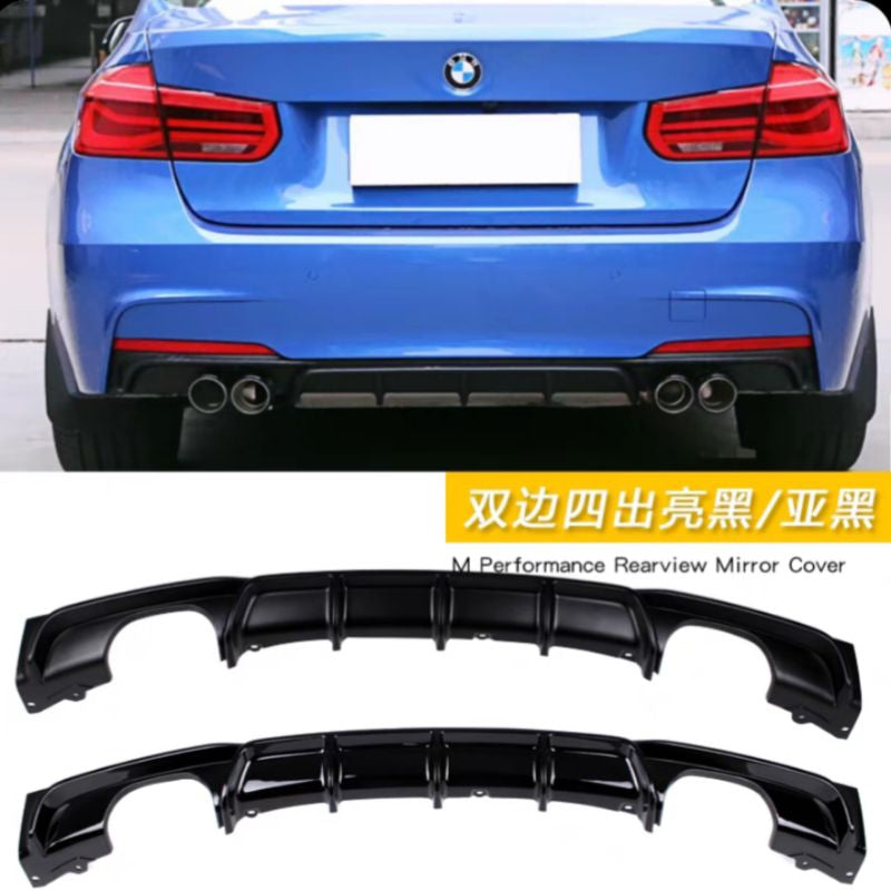BMW 3 Series G20 & F30 Rear Diffuser | Carbon Fiber Style | Performance Upgrade | Fits 2018-2023 G20 & 2012-2019 F30