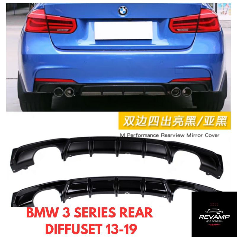 BMW 3 Series G20 & F30 Rear Diffuser | Carbon Fiber Style | Performance Upgrade | Fits 2018-2023 G20 & 2012-2019 F30