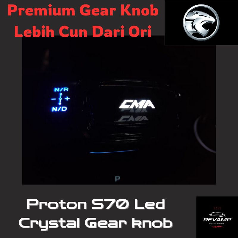 🟢Proton S70 X50 X70 LED CRYSTAL GEAR KNOB