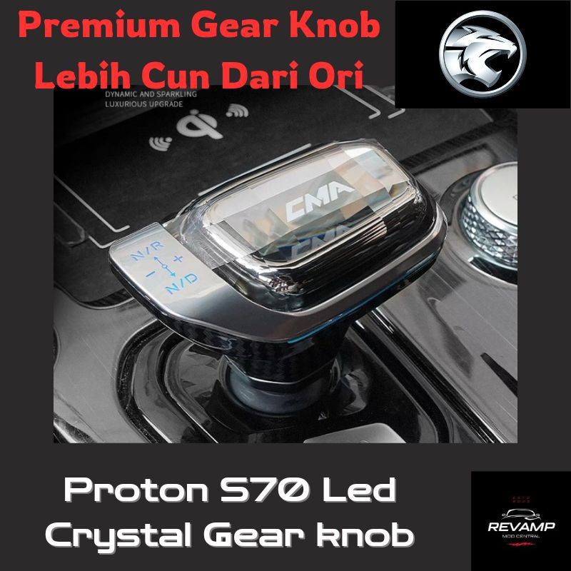 🟢Proton S70 X50 X70 LED CRYSTAL GEAR KNOB