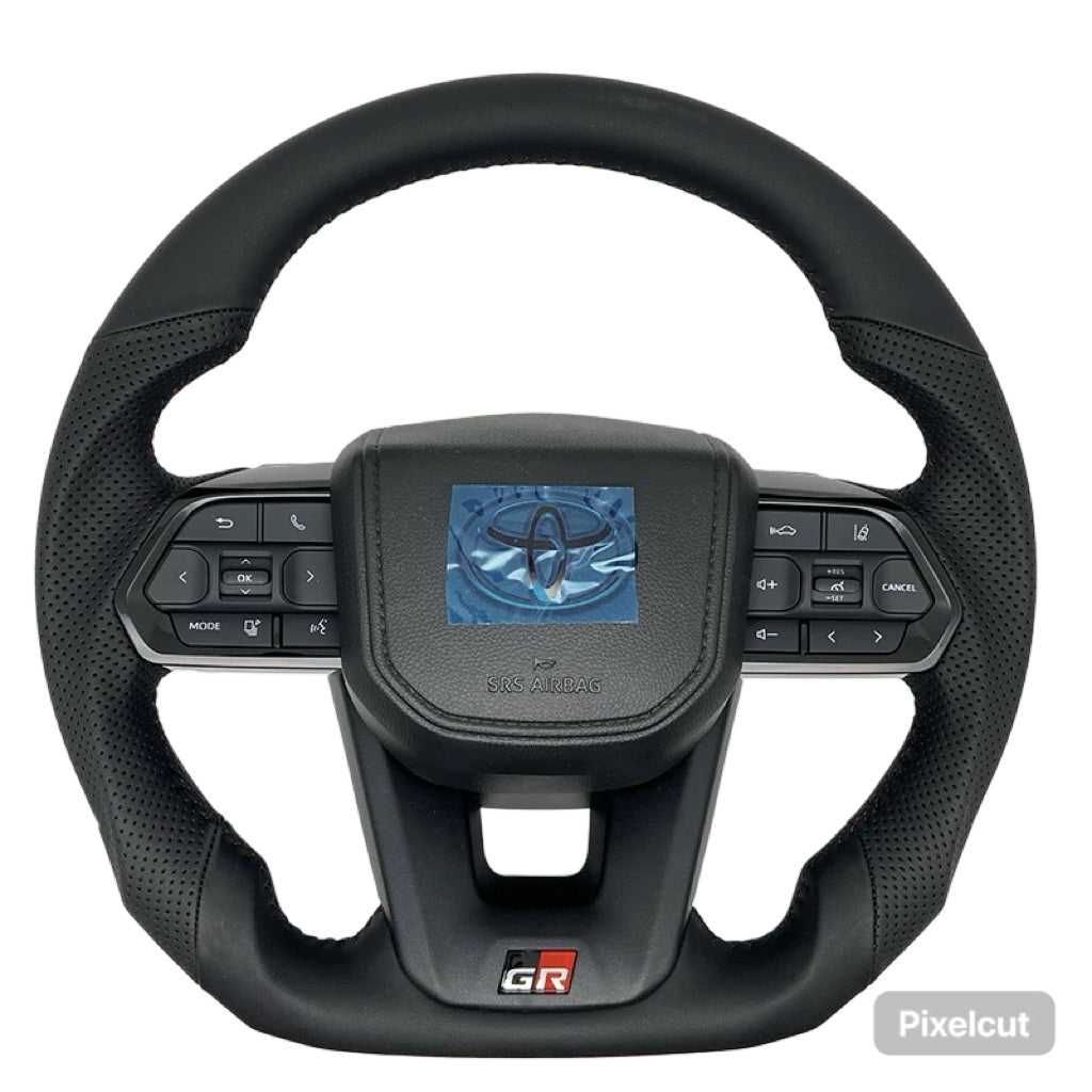 Toyota LC300 Design GR CARBON Steering Wheel GR Leather Steering Toyota GR Steering suitable alphard hilux camry all
