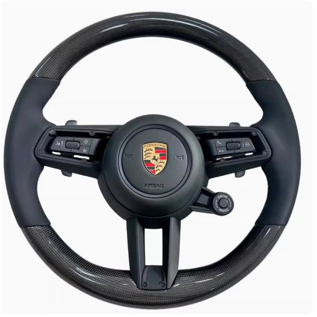 Porsche Carbon Steering Wheel Upgrade | Carbon Fiber Sport Steering | Old Model Upgrade to New Style | Airbag & Multi-Fu