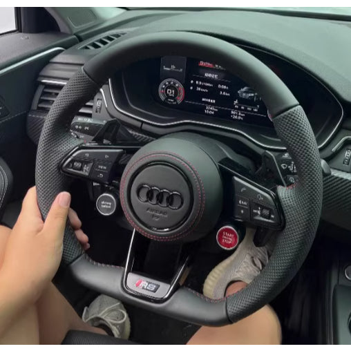 Audi R8 Style Upgraded Steering Wheel | A3 A4L A5 A6L A7 Q2 Q3 Q5 S4 S5 S7 | Carbon Sport Steering Wheel | Old to New Up
