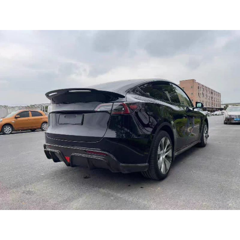 Tesla Model Y Carbon fiber Bodykit accessories Tesla spoiler frontlip Sideskirt Diffuser Carbon fiber hood