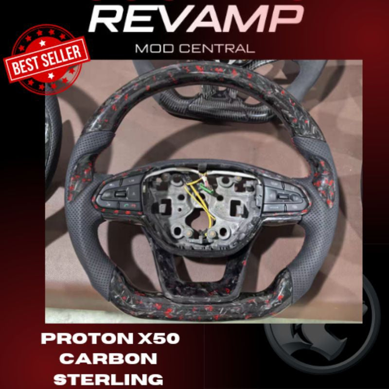 Proton X50 S70 Carbon Steeling Wheel ,Proton x50 Accessories X50 bodykit,Forged Carbon steering