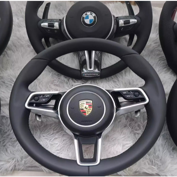 Porsche Carbon Steering Wheel Upgrade | Carbon Fiber Sport Steering | Old Model Upgrade to New Style | Airbag & Multi-Fu