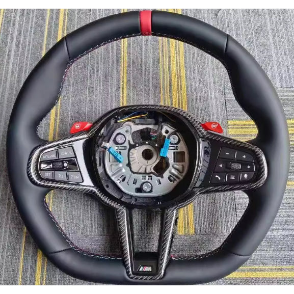 BMW CS Racing Style M Sport Steering Wheel | 3 4 5 6 7 Series F & G Series | Carbon Fiber Steering Wheel Upgrade | Old t