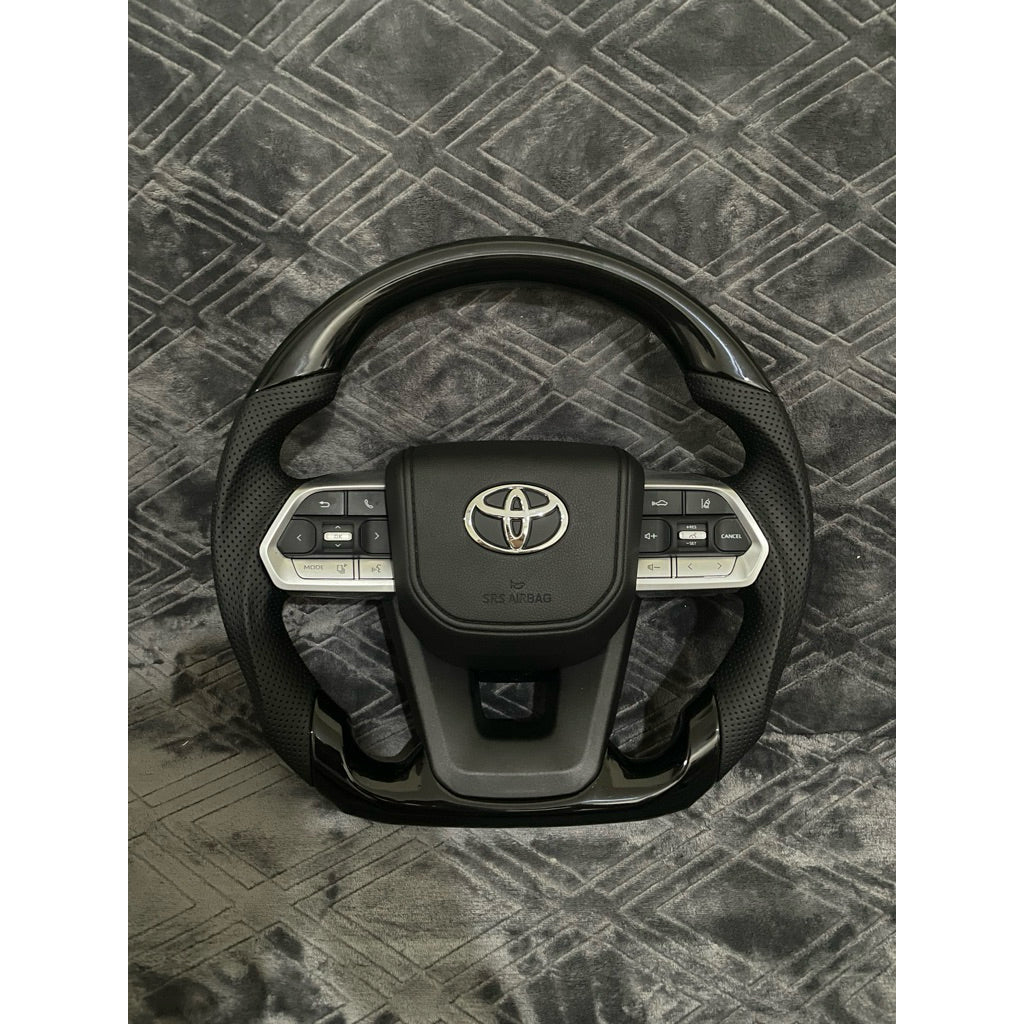 Toyota LC300 Design GR CARBON Steering Wheel GR Leather Steering Toyota GR Steering suitable alphard hilux camry all