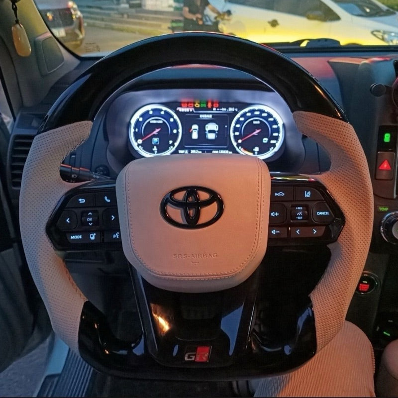 Toyota Steering Cream Luxury GR sports steering toyota accessories Free airbag