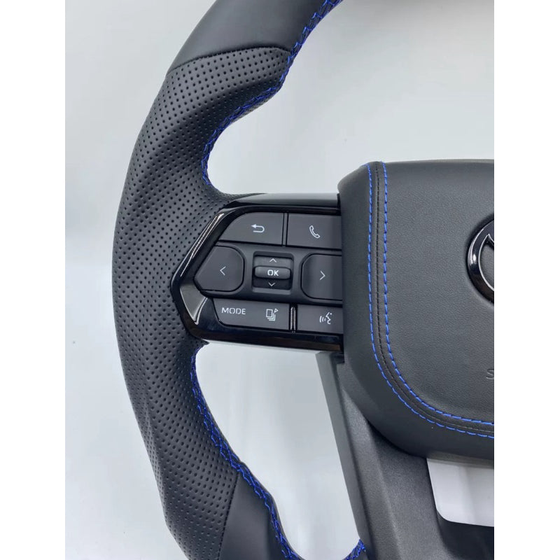Toyota Steering Full leather blue stiching plug and play