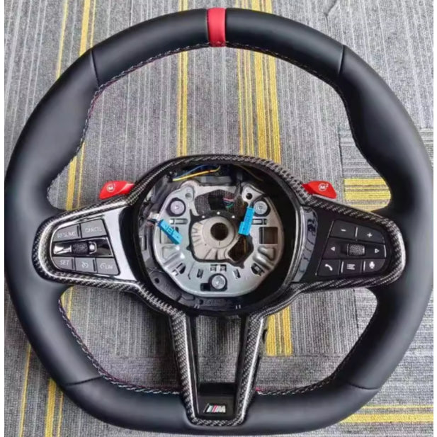 BMW CS Racing Style M Sport Steering Wheel | 3 4 5 6 7 Series F & G Series | Carbon Fiber Steering Wheel Upgrade | Old t