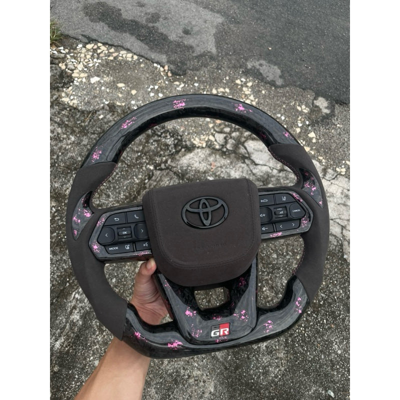 GR Steering Toyota Steering Alcantara Forge Carbon Colour can choose alphard voxy hilux vios camry altis estima all can