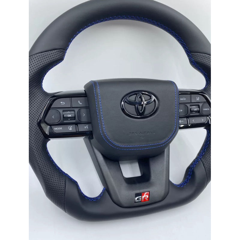 Toyota Steering Full leather blue stiching plug and play