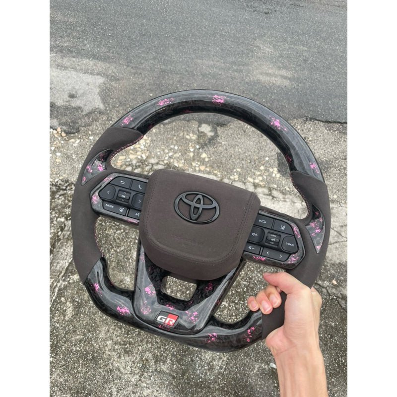 GR Steering Toyota Steering Alcantara Forge Carbon Colour can choose alphard voxy hilux vios camry altis estima all can