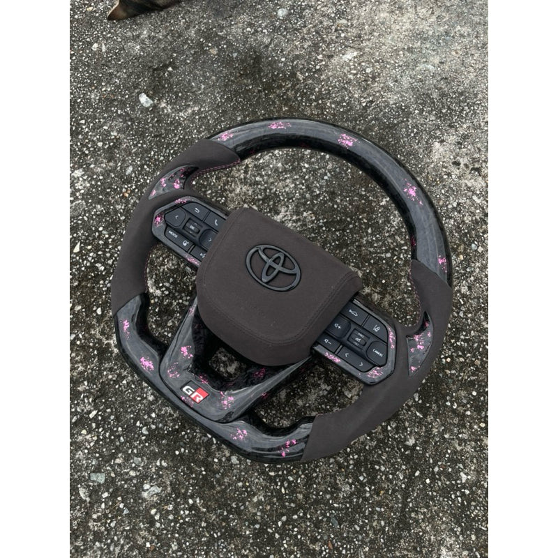 GR Steering Toyota Steering Alcantara Forge Carbon Colour can choose alphard voxy hilux vios camry altis estima all can