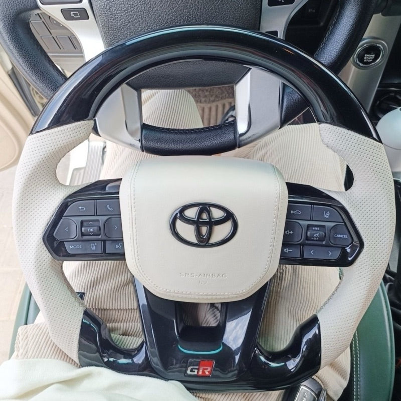 Toyota Steering Cream Luxury GR sports steering toyota accessories Free airbag