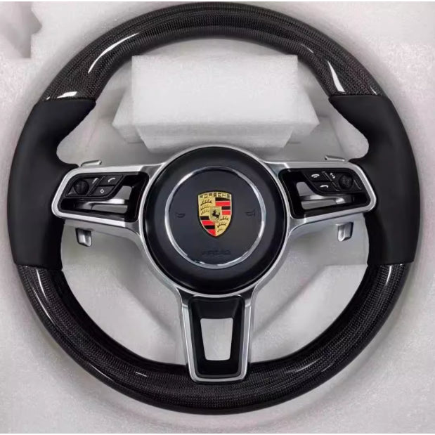 Porsche Carbon Steering Wheel Upgrade | Carbon Fiber Sport Steering | Old Model Upgrade to New Style | Airbag & Multi-Fu