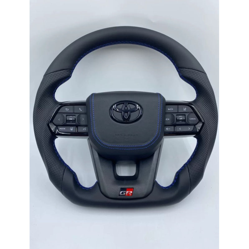 Toyota Steering Full leather blue stiching plug and play
