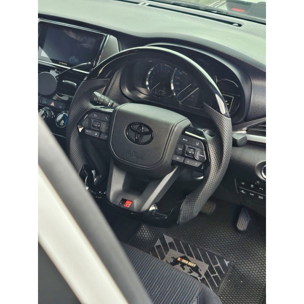 Toyota LC300 Design GR CARBON Steering Wheel GR Leather Steering Toyota GR Steering suitable alphard hilux camry all