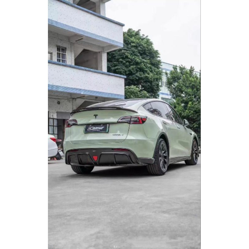Tesla Model Y Carbon fiber Bodykit accessories Tesla spoiler frontlip Sideskirt Diffuser Carbon fiber hood