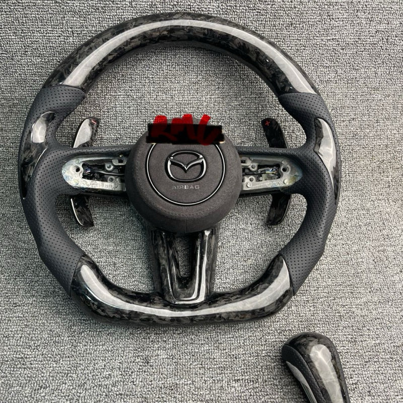 Mazda 6 Carbon Steering Plug And Play Mazda accessories Forgecarbon paddle shift