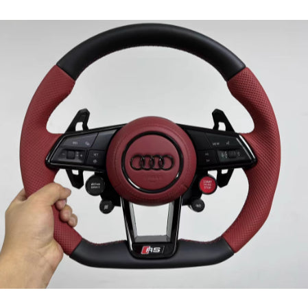 Audi R8 Style Upgraded Steering Wheel | A3 A4L A5 A6L A7 Q2 Q3 Q5 S4 S5 S7 | Carbon Sport Steering Wheel | Old to New Up