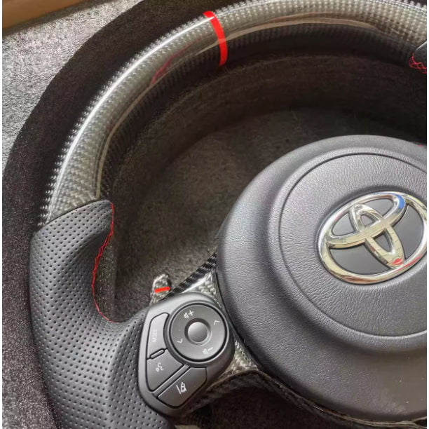 Carbon Fiber toyota 86 Paddle Shift Sport Steering Wheel for Toyota 86 GR & Mark X alphard
