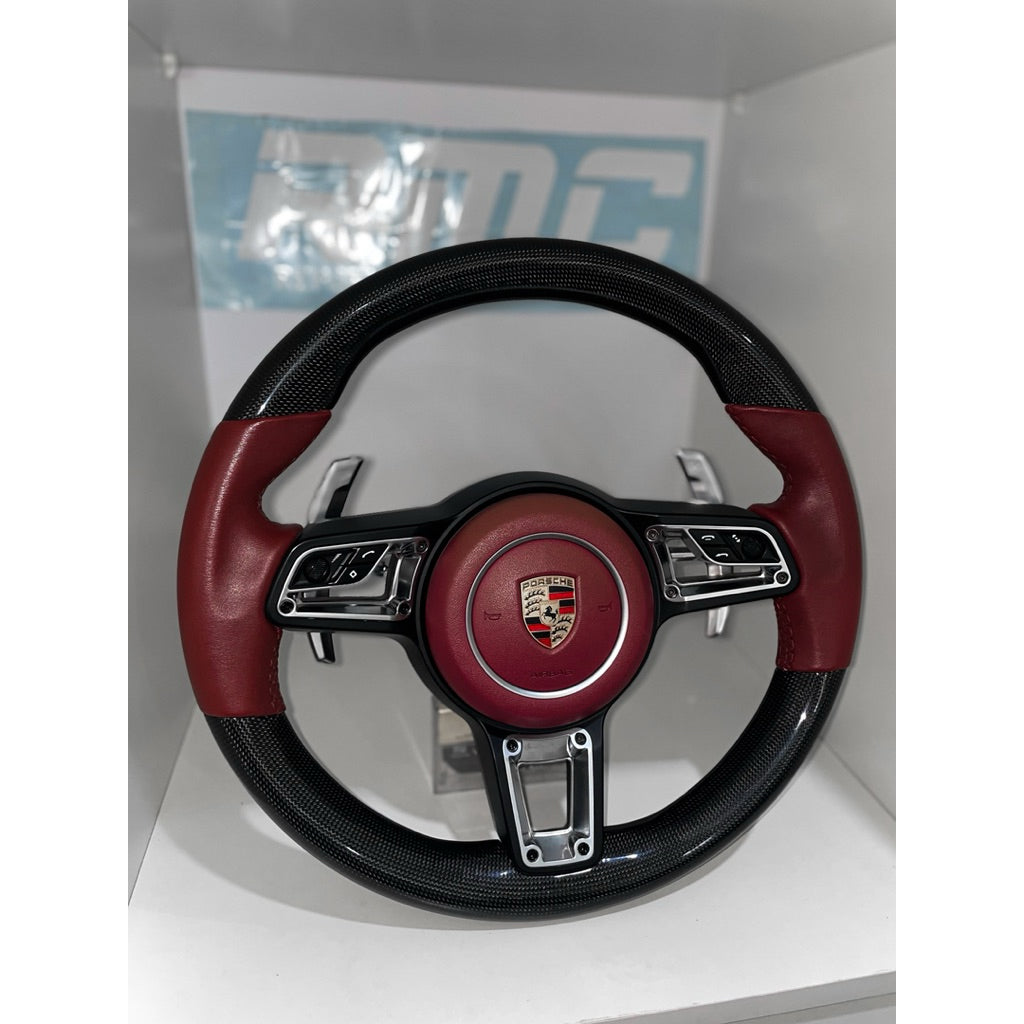 Porsche GT Carbon steering Wine Red 718 steering macan porsche steering