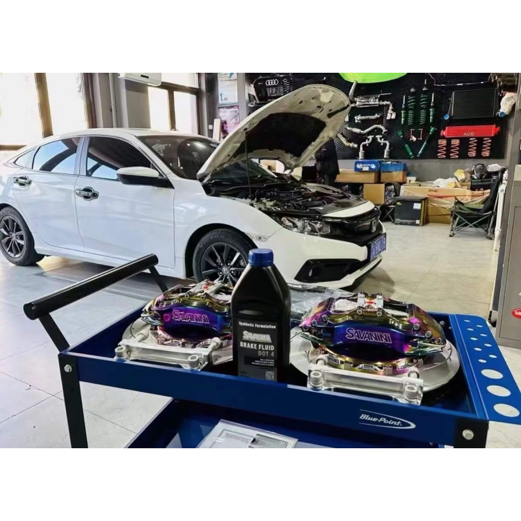 Savanini S46A 4 Pot Brake Caliper | High Performance Big Brake Kit | CNC Forged | Track Ready