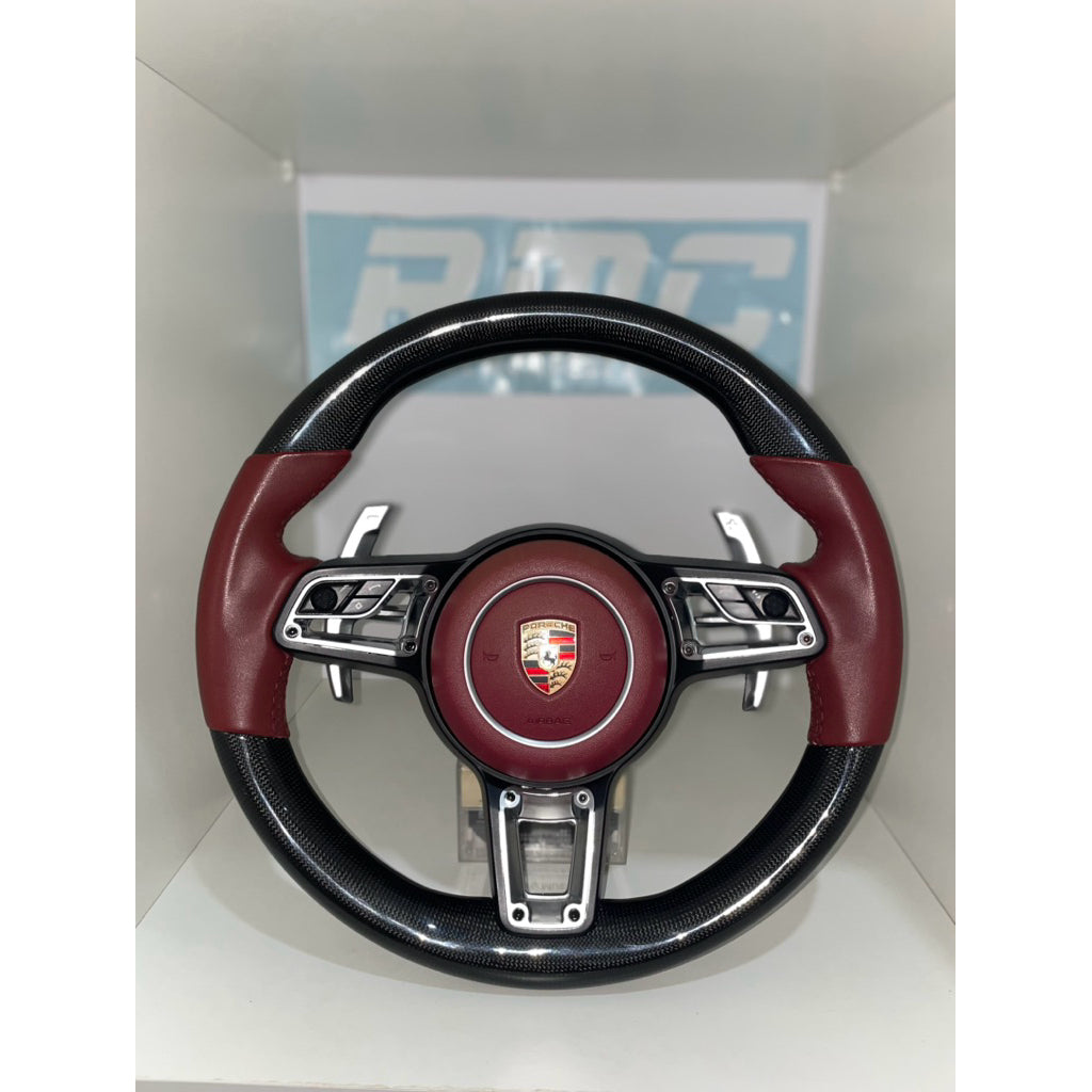 Porsche GT Carbon steering Wine Red 718 steering macan porsche steering