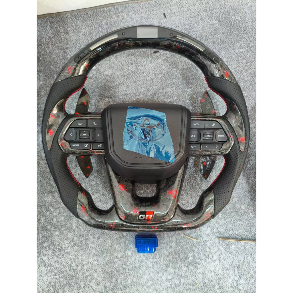 🔴LED GR Steering toyota carbon steering alphard vellfire vios camry steering premium custom steering