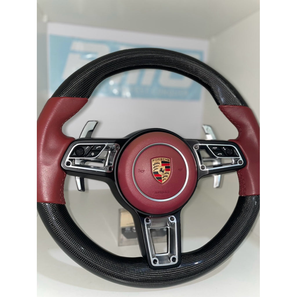 Porsche GT Carbon steering Wine Red 718 steering macan porsche steering