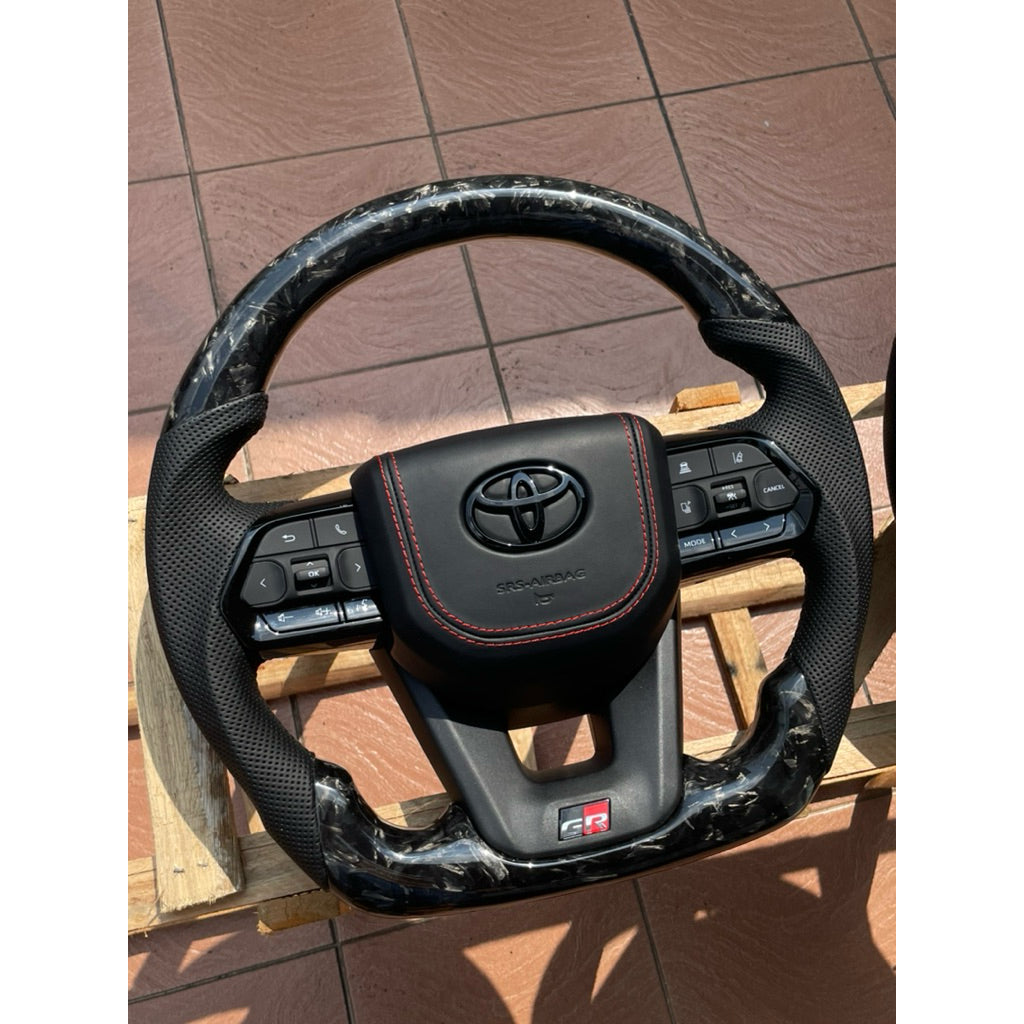 Toyota Forge GR steering custom made Nappa leather horn pad gr steering toyota accesories