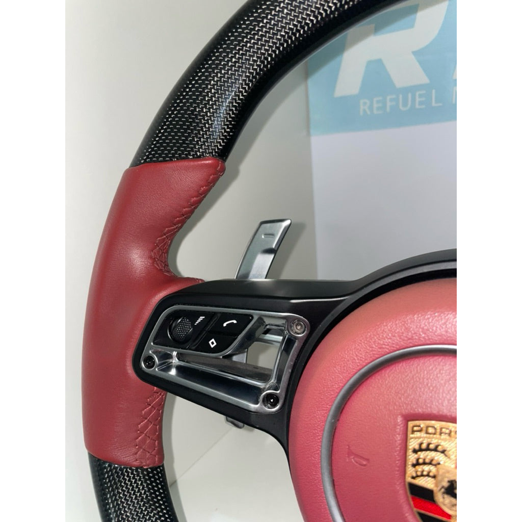 Porsche GT Carbon steering Wine Red 718 steering macan porsche steering