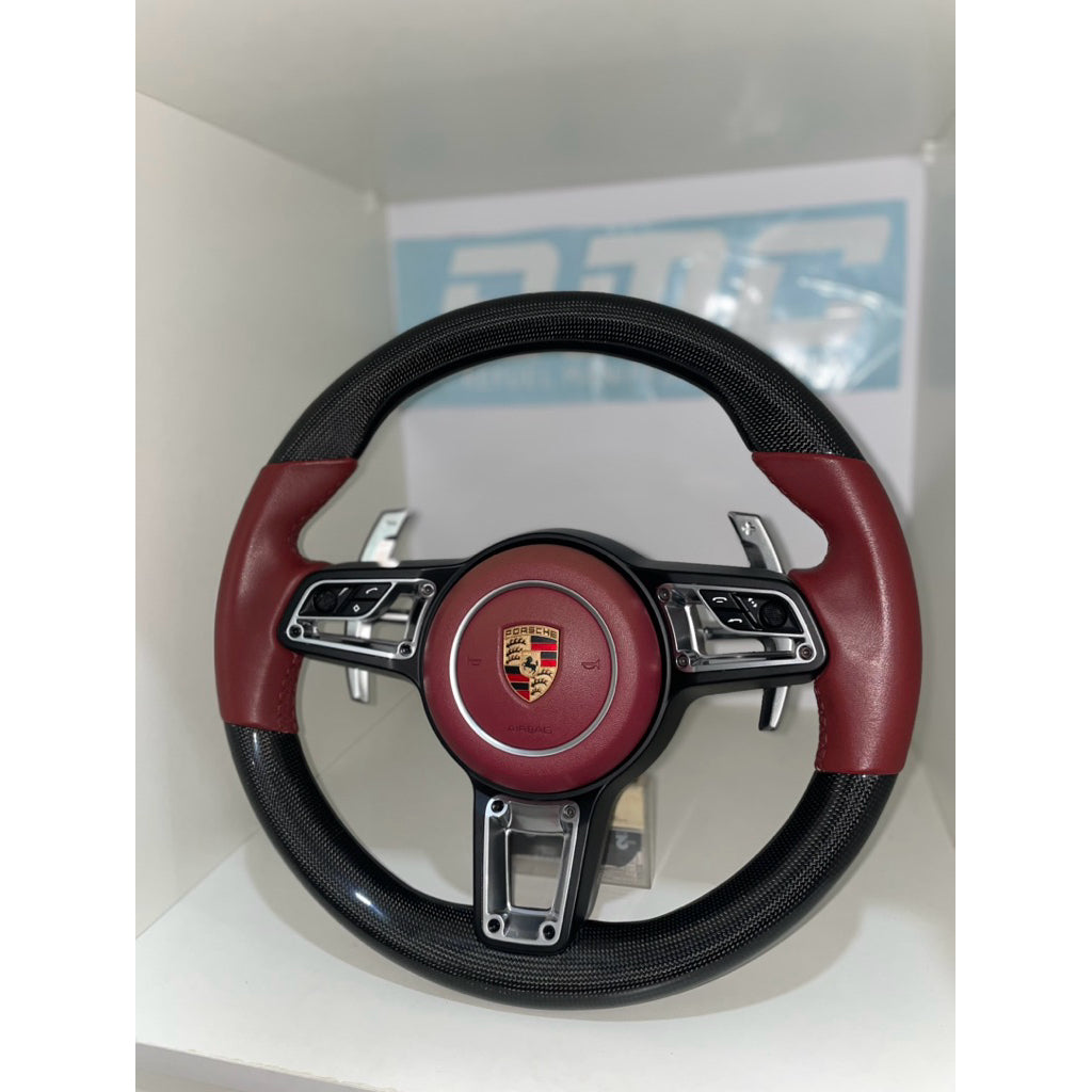 Porsche GT Carbon steering Wine Red 718 steering macan porsche steering