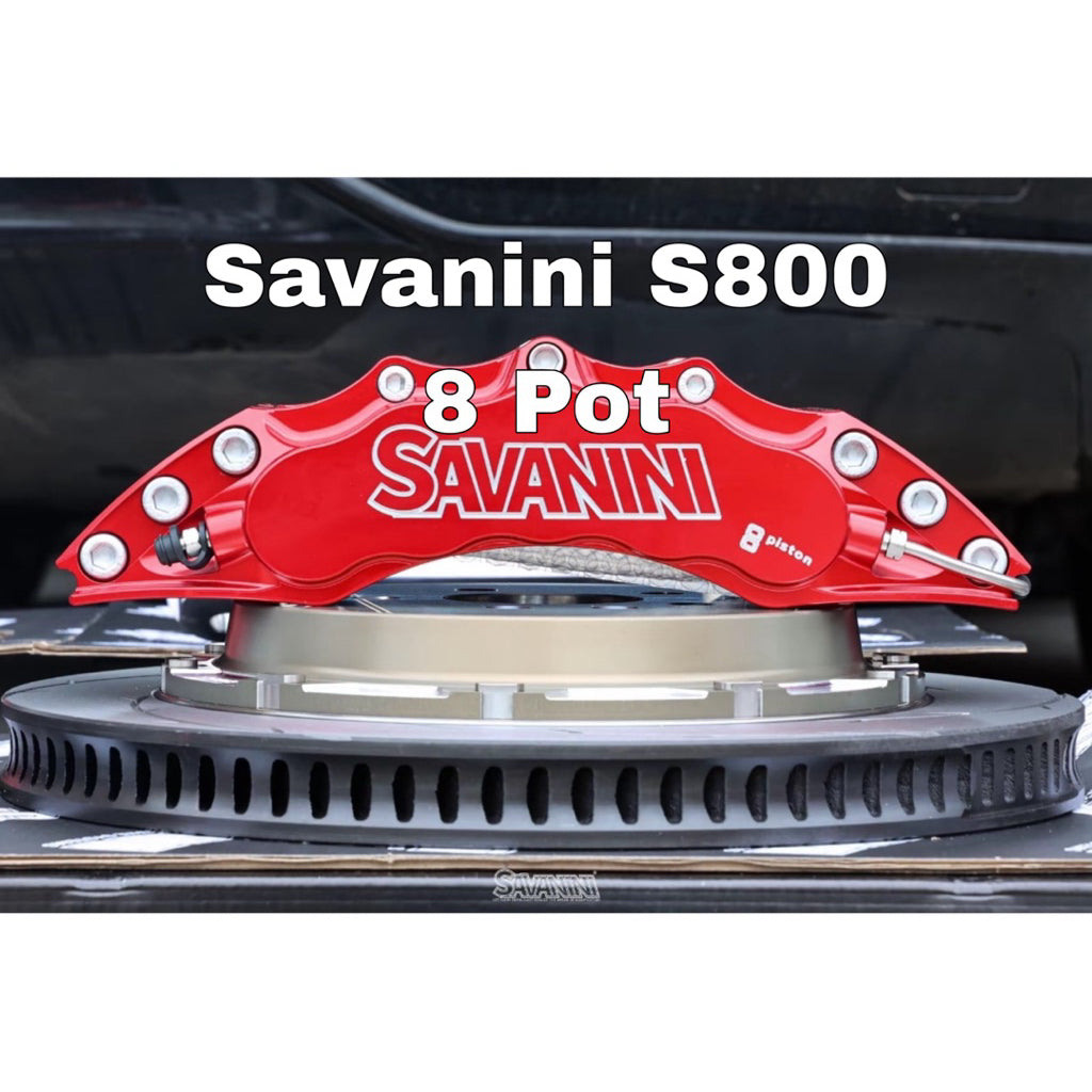 Savanini S800 8 Pot Brake Caliper | Flagship Big Brake Kit BBK | Forged CNC | Street & Racing