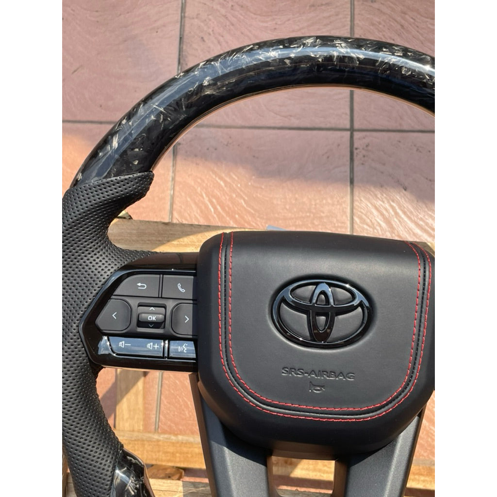 Toyota Forge GR steering custom made Nappa leather horn pad gr steering toyota accesories