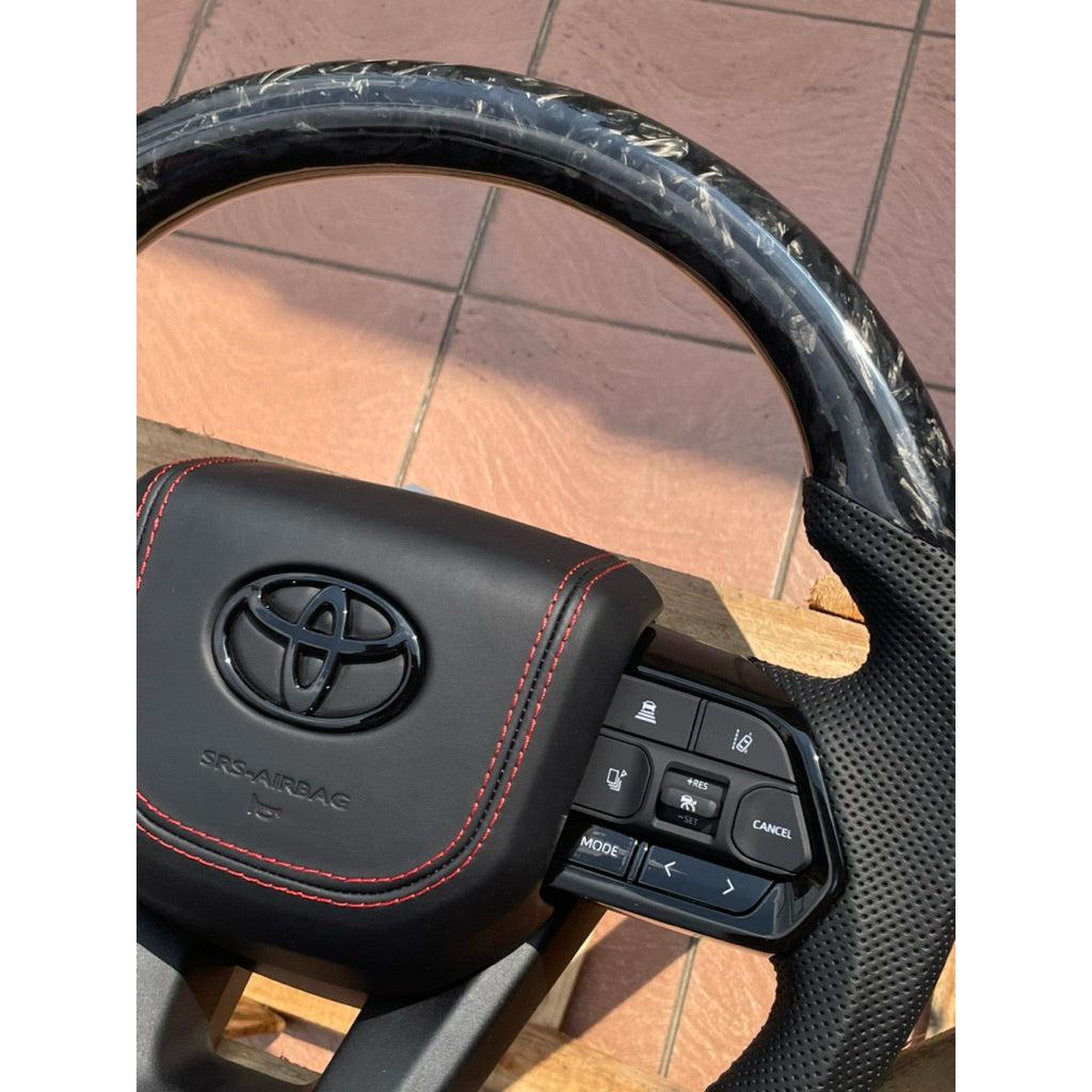 Toyota Forge GR steering custom made Nappa leather horn pad gr steering toyota accesories