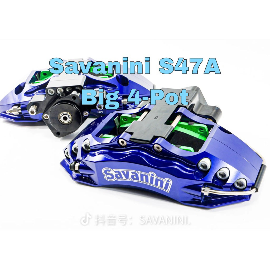 Savanini S47A Big 4 Pot Brake Caliper | High Performance BBK | CNC Forged | Strong Stopping Power