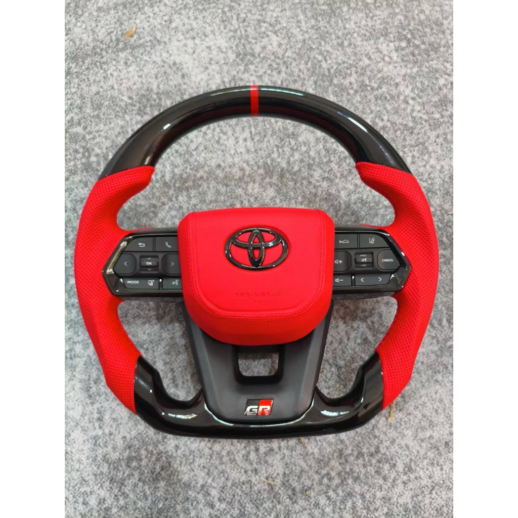 🔴LED GR Steering toyota carbon steering alphard vellfire vios camry steering premium custom steering
