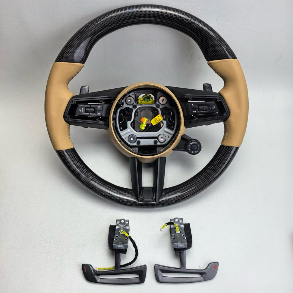 Porsche GT Facelift Carbon Steering Wheel | Porsche Steering Wheel Upgrade | Old to New GT Style | 911 Cayenne Macan Pan