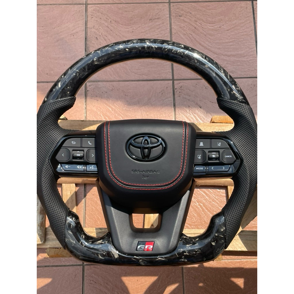 Toyota Forge GR steering custom made Nappa leather horn pad gr steering toyota accesories
